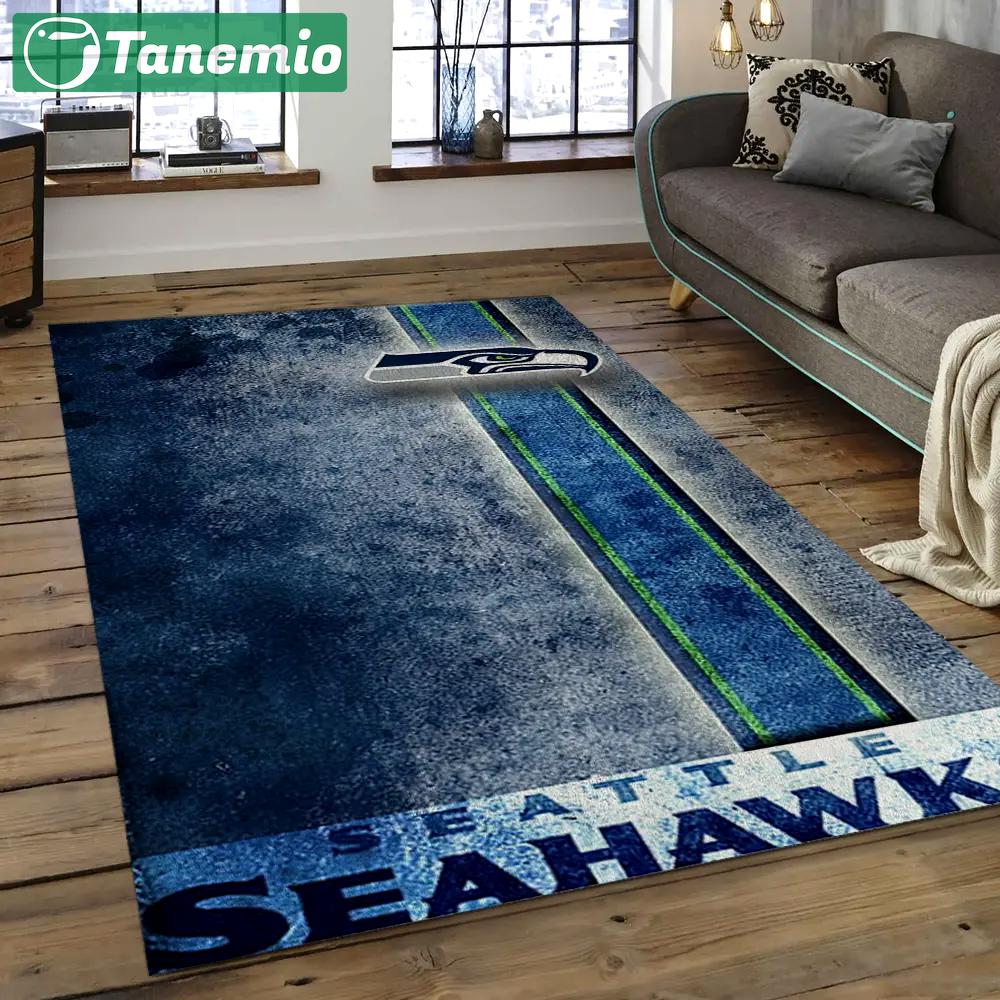 Nfl seattle seahawks football team logo rectangle area rug ss14 Rectangle Rug