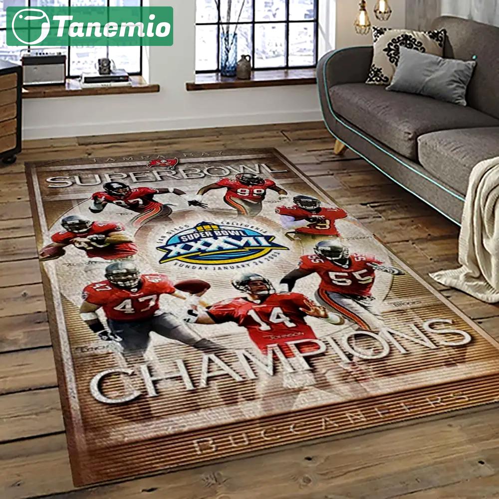 Nfl tampa bay buccaneers football team logo sport carpet area rug home decor best gift for friends tpbb32 Rectangle Rug
