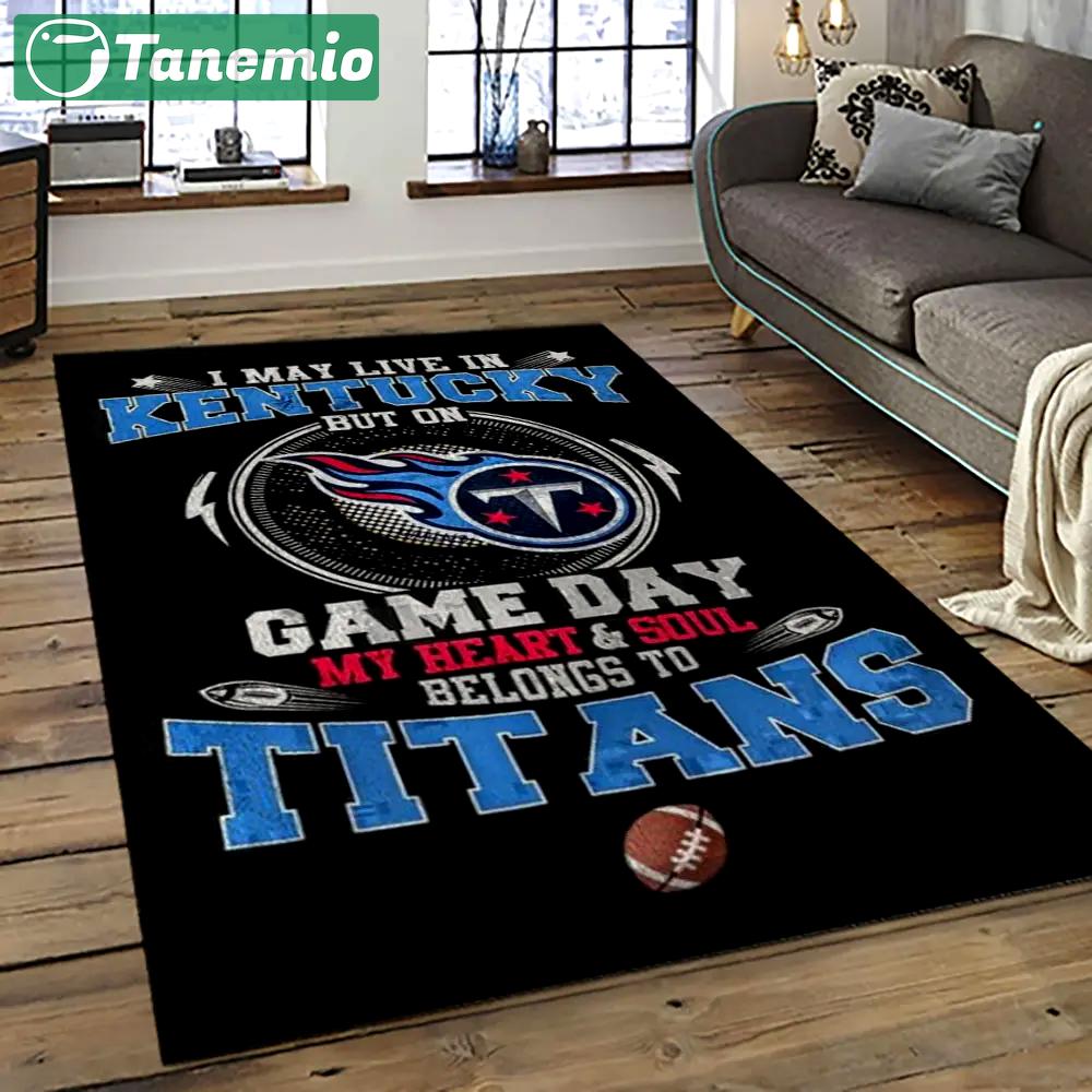 Nfl tennessee titans football team logo sport carpet area rug home decor best gift for friends tt35 Rectangle Rug