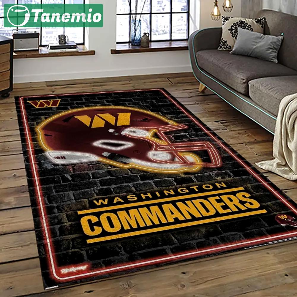 Nfl washington commanders football team logo sport carpet area rug home decor best gift for friends wscd10 Rectangle Rug