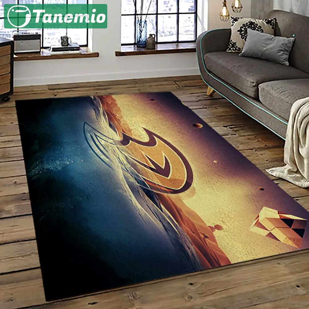 Nhl anaheim ducks ice hockey team logo sport carpet area rug home decor gift the ducks gift for fans gift for son ahd10 Rectangle Rug