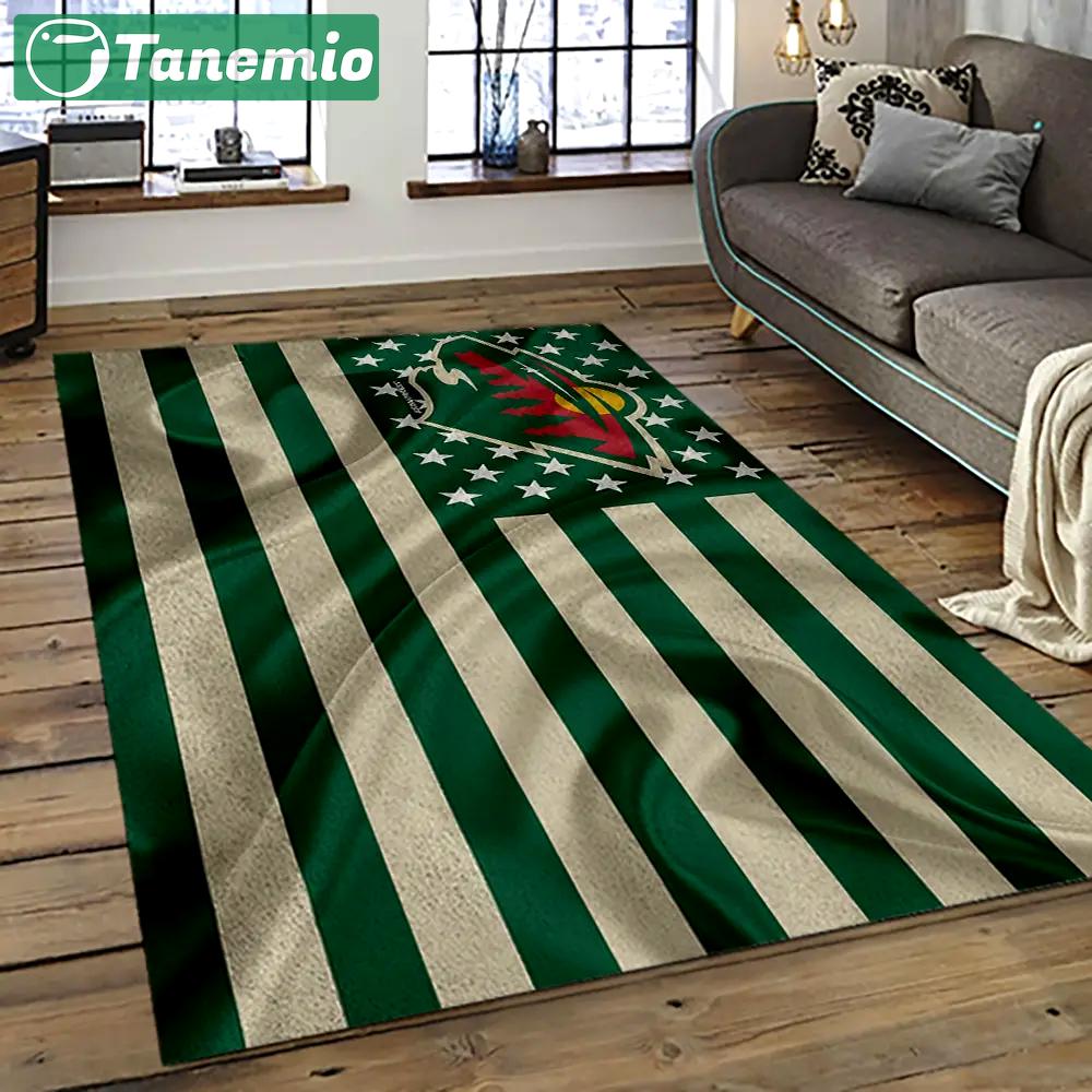 Nhl minnesota wild hockey team logo sport carpet rectangle area rug for living room mw39 Rectangle Rug
