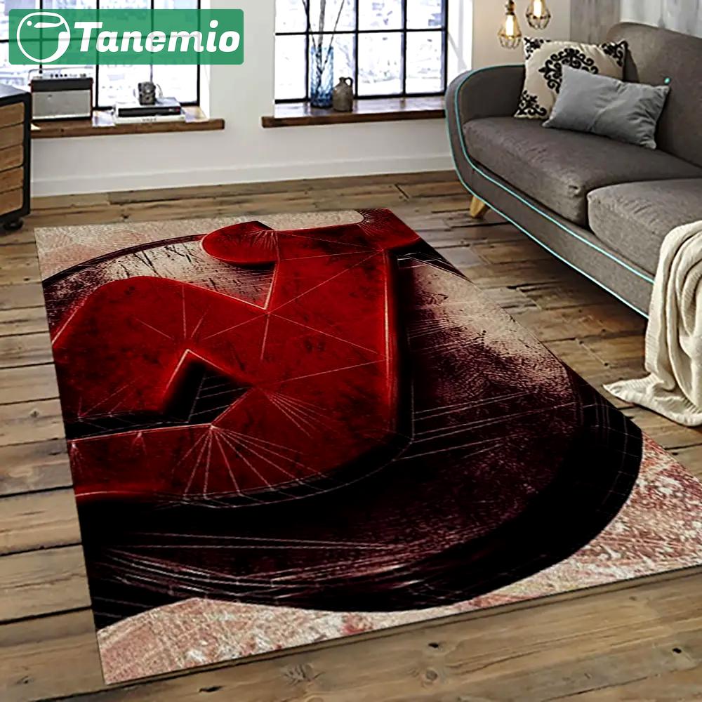 Nhl new jersey devils hockey team logo sport carpet rectangle area rug for living room njd30 Rectangle Rug
