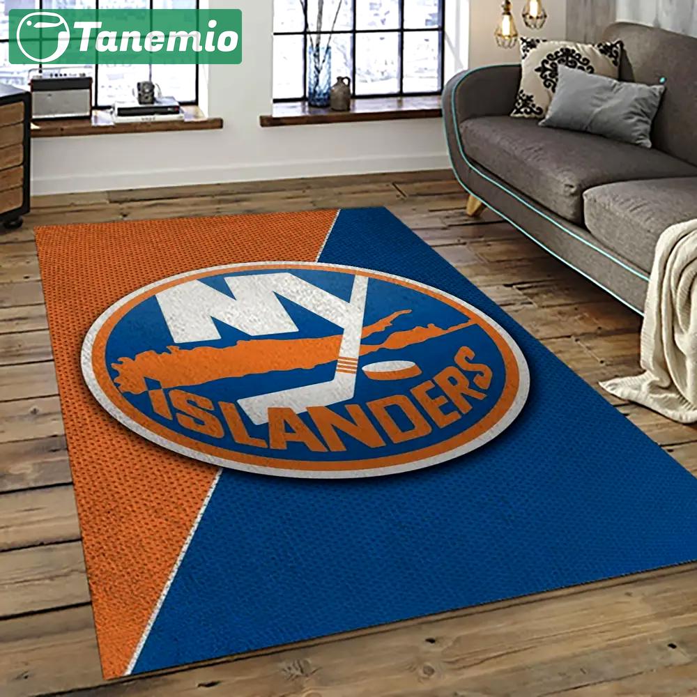 Nhl new york islanders hockey team logo sport carpet rectangle area rug for living room nyi3 Rectangle Rug