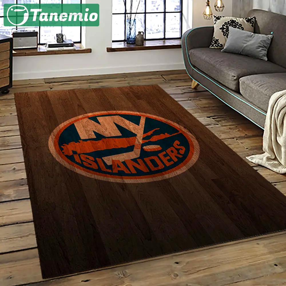Nhl new york islanders hockey team logo sport carpet rectangle area rug for living room nyi47 Rectangle Rug