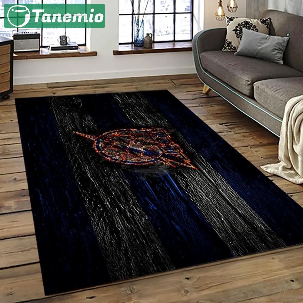 Nhl tampa bay lightning hockey team logo sport carpet rectangle area rug for living room tbl53 Rectangle Rug