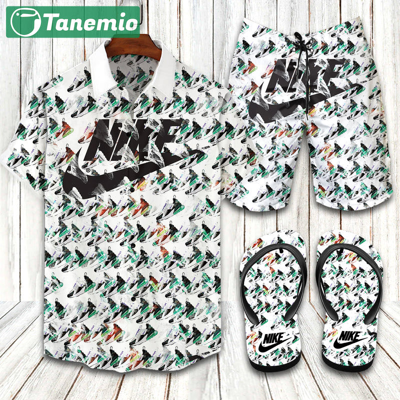 Nike air max 270 pattern limited hawaiian shirt shorts and flip flops combo Hawaii Shirt Shorts & Flip Flops