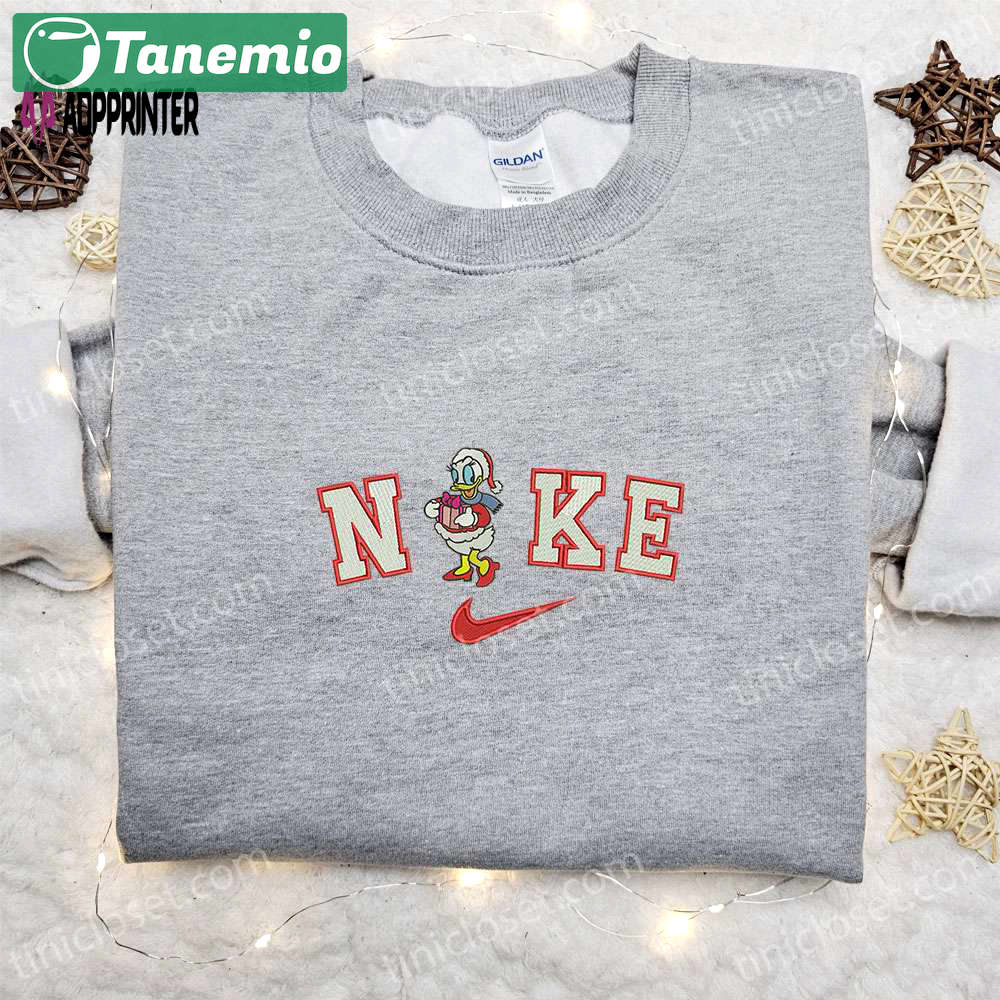 Nike christmas x daisy duck embroidered sweatshirt – festive disney shirt – best christmas gift ideas Embroidered Shirt