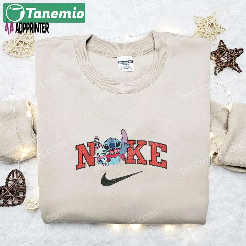 Nike christmas x stitch and scrump embroidered sweatshirt: disney movie shirt best christmas gift ideas Embroidered Shirt
