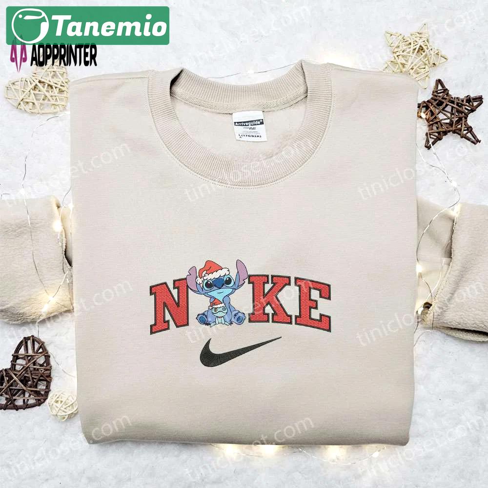 Nike christmas x stitch xmas hat & scrump sweatshirt: movie embroidered shirt best gift ideas Embroidered Shirt