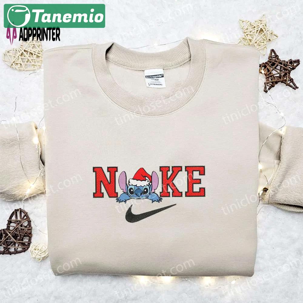 Nike christmas x stitch xmas hat sweatshirt: movie embroidered shirt & best gift ideas Embroidered Shirt