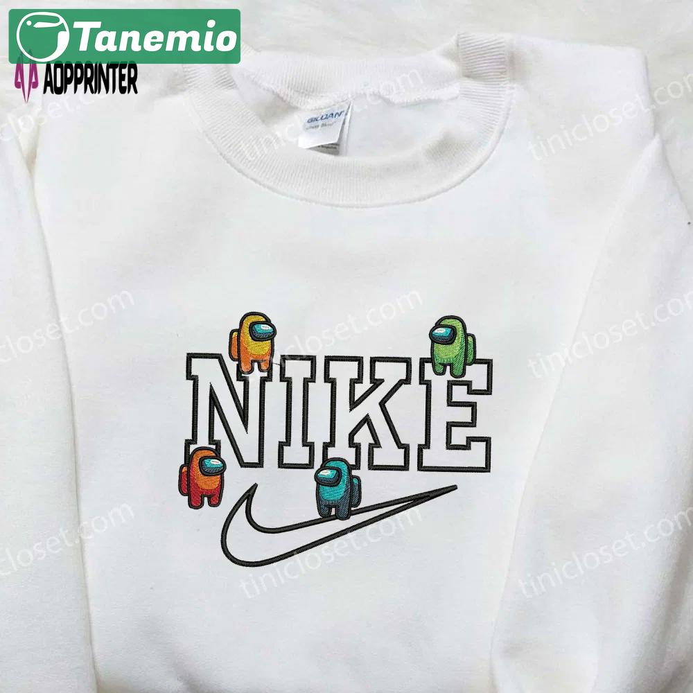 Nike x among us embroidered shirt: funny & inspired design Embroidered Shirt