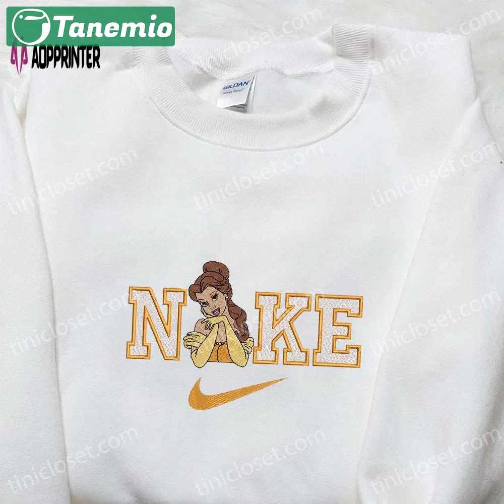 Nike x belle princess beauty & the beast embroidered sweatshirt: disney hoodie & inspired shirt Embroidered Shirt