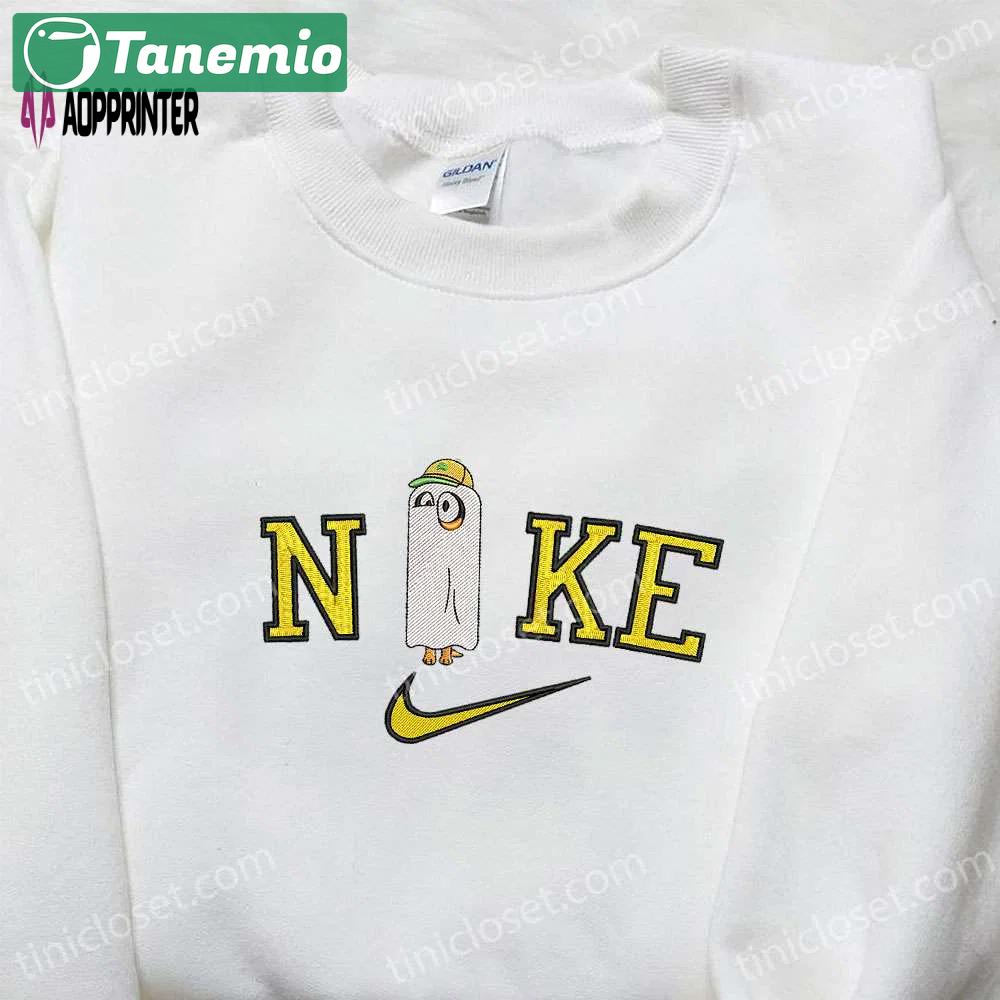 Nike x bluey dog embroidered shirt: cute halloween hoodie & custom t-shirt Embroidered Shirt