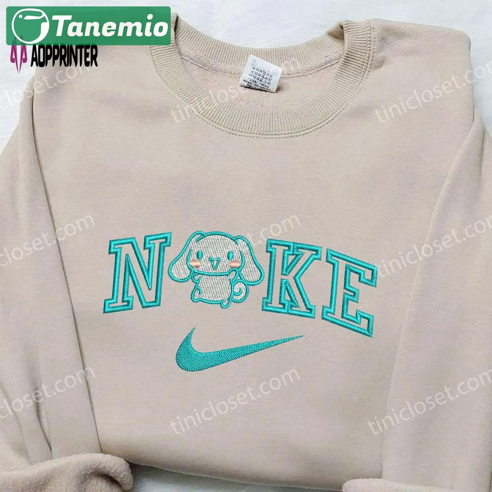 Nike x cinnamoroll embroidered shirt: custom cartoon design for trendy style Embroidered Shirt