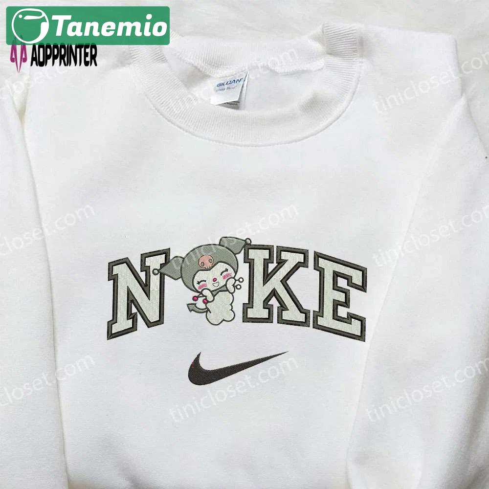 Nike x happy kuromi cartoon embroidered shirt: fun and stylish nike inspired apparel Embroidered Shirt