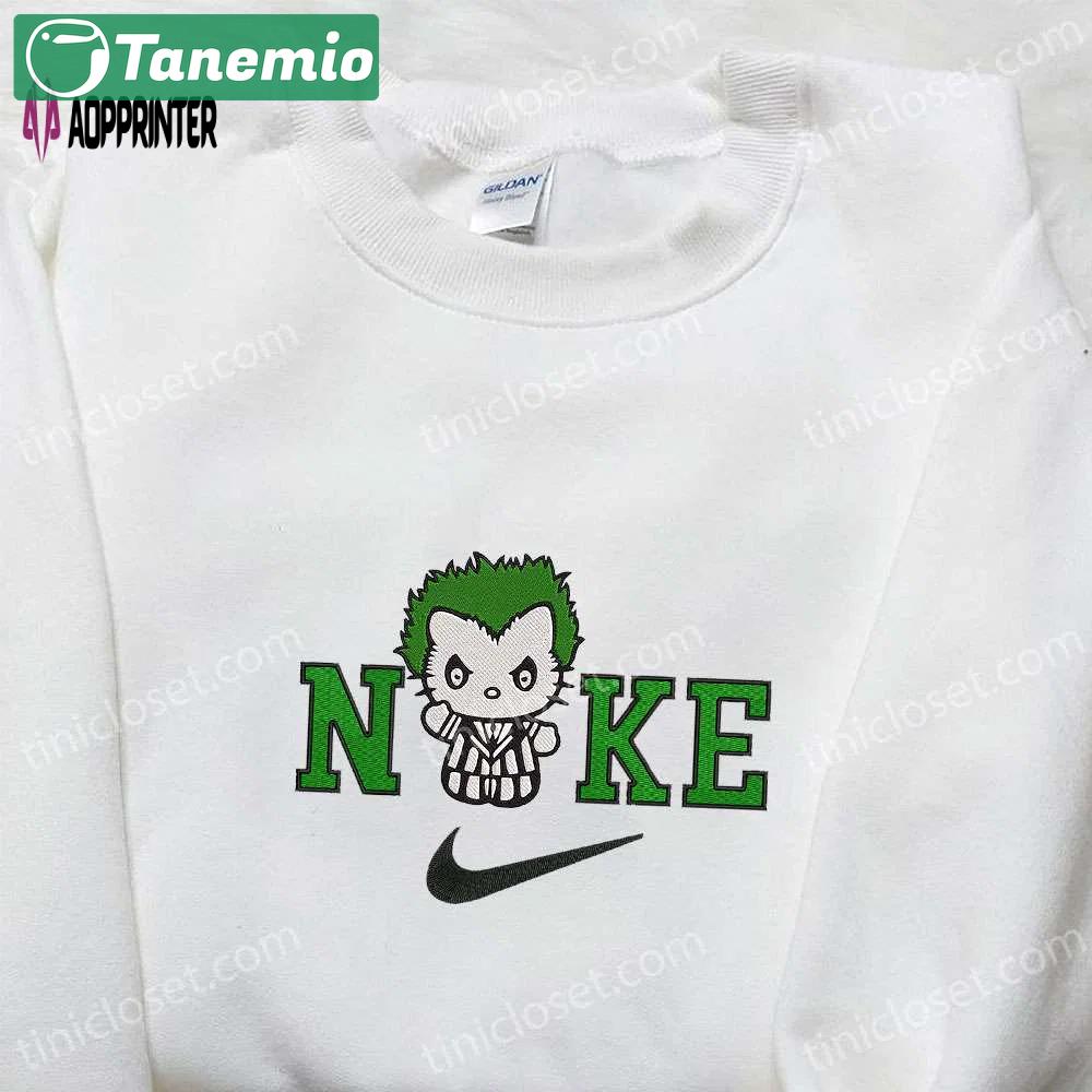 Nike x hello kitty beetlejuice embroidered hoodie: funny halloween sweatshirt for best family gifts Embroidered Shirt