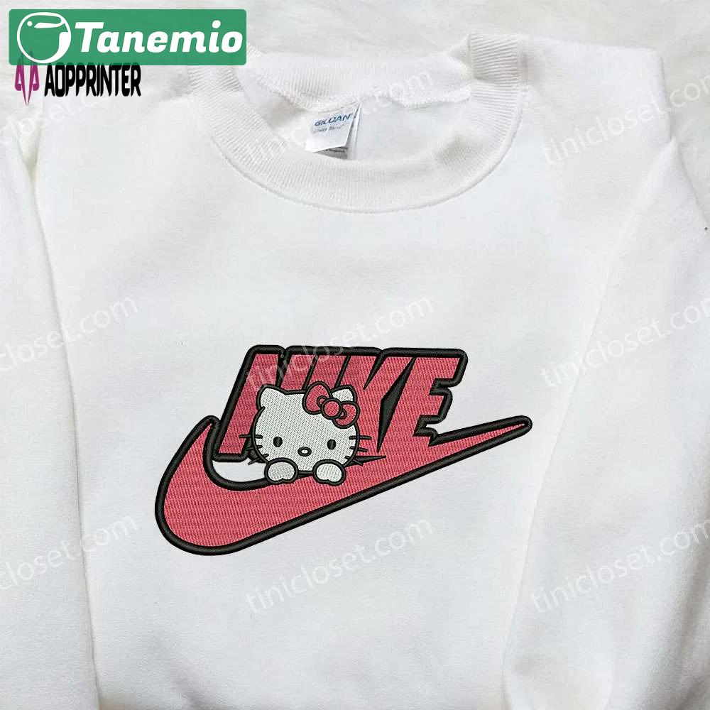 Nike x hello kitty embroidered shirt & custom sweatshirt: cute gifts for her Embroidered Shirt