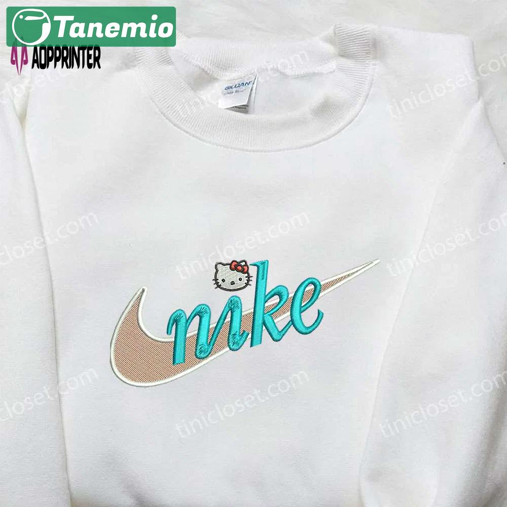 Nike x hello kitty embroidered shirt: stylish nike inspired gift for family Embroidered Shirt