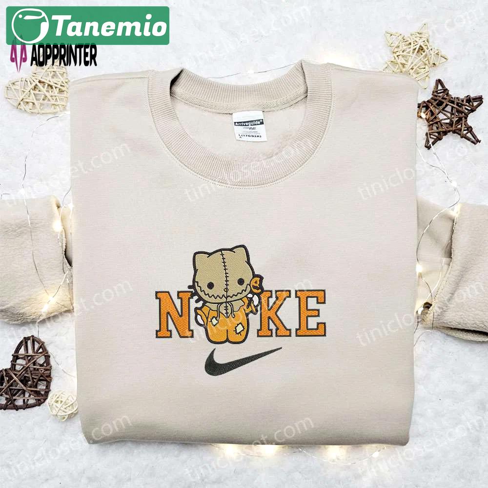 Nike x hello kitty trick r treat sam hoodie: horror movie character embroidered sweatshirt & custom t-shirt Embroidered Shirt