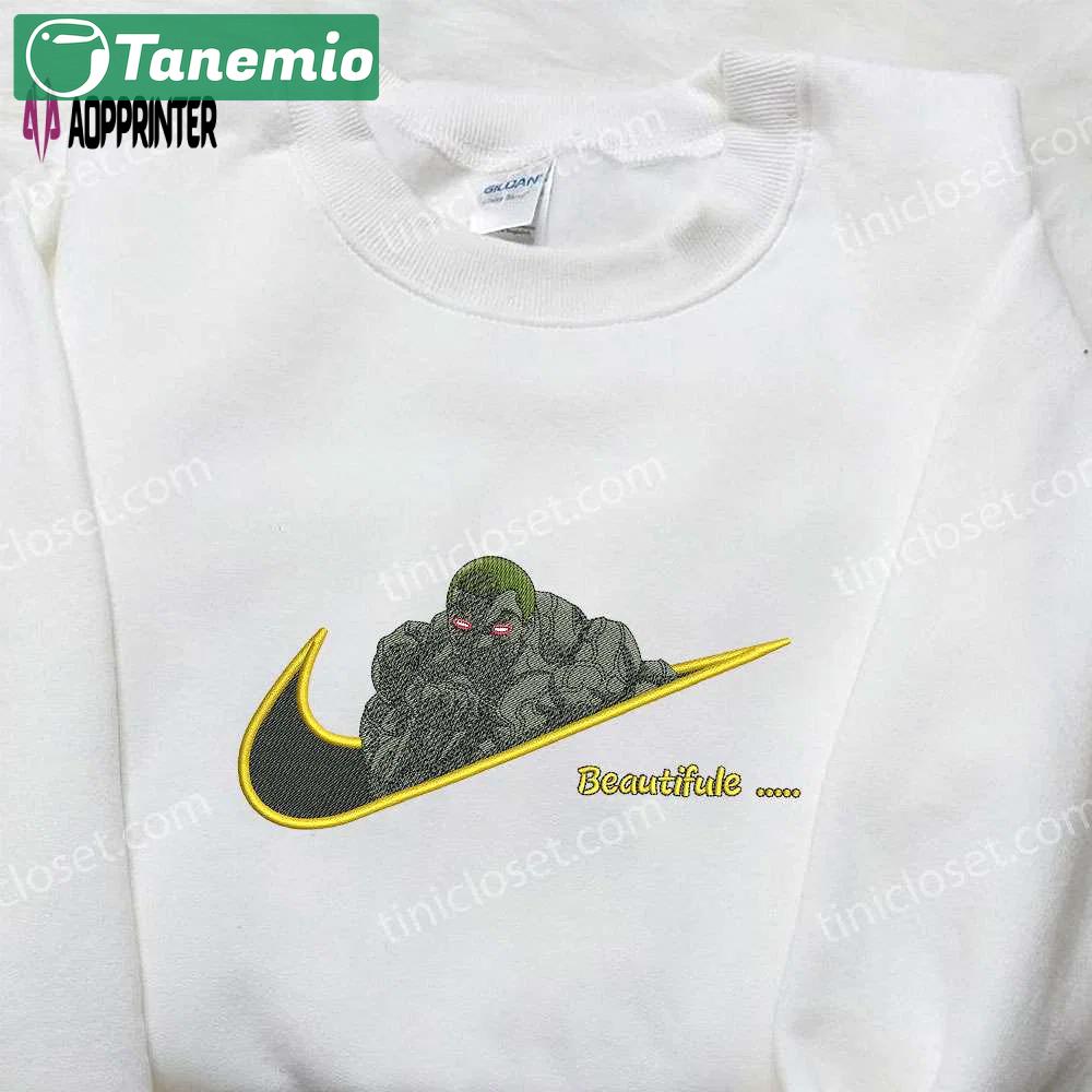 Nike x jack hanma embroidered shirt: baki inspired & stylish Embroidered Shirt
