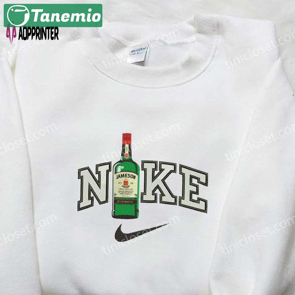 Nike x jameson bottle embroidered shirt – customized favor drinking tee Embroidered Shirt