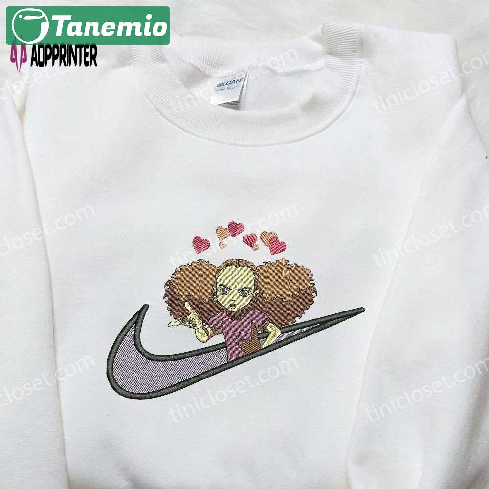 Nike x jazmine dubois embroidered shirt: the boondocks inspired design Embroidered Shirt