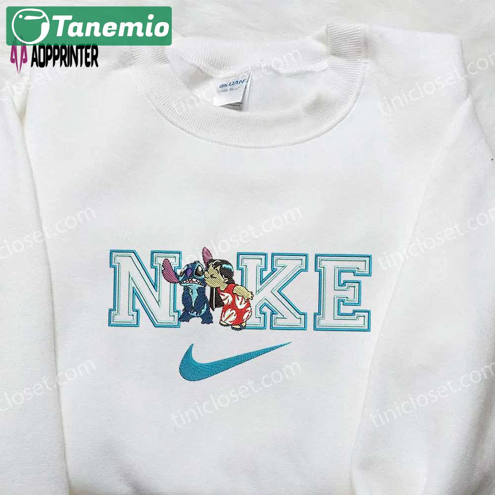 Nike x lilo and stitch embroidered shirt – disney inspired nike shirt Embroidered Shirt