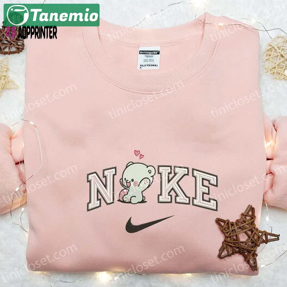 Nike x milk bear love embroidered sweatshirt milk and mocha shirt – best gift ideas Embroidered Shirt