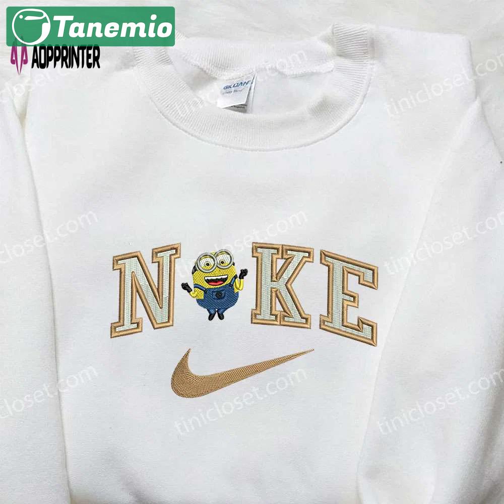 Nike x minion embroidered t-shirt sweatshirt & hoodie: cartoon inspired apparel Embroidered Shirt