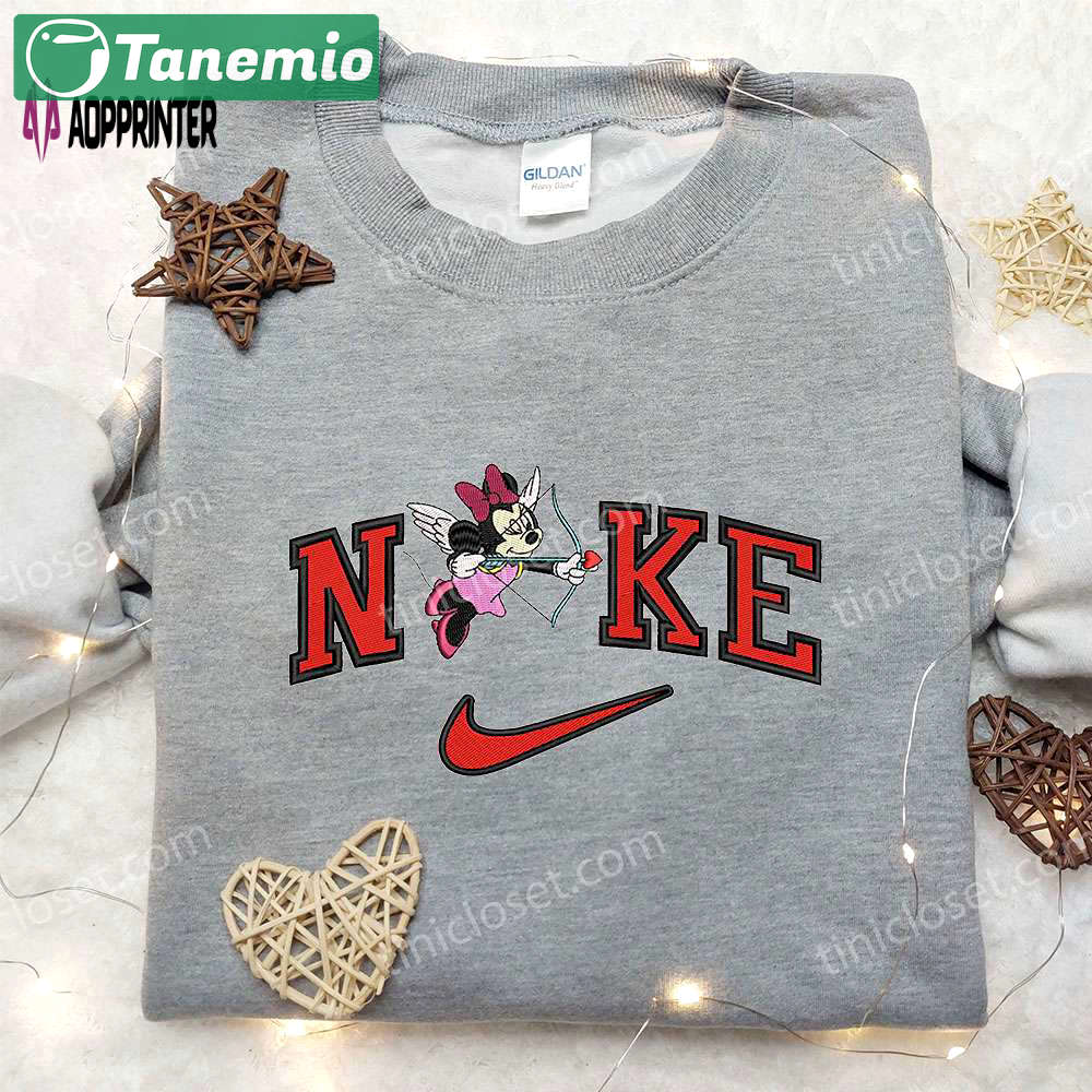 Nike x minnie cupid embroidered shirt – walt disney custom design Embroidered Shirt