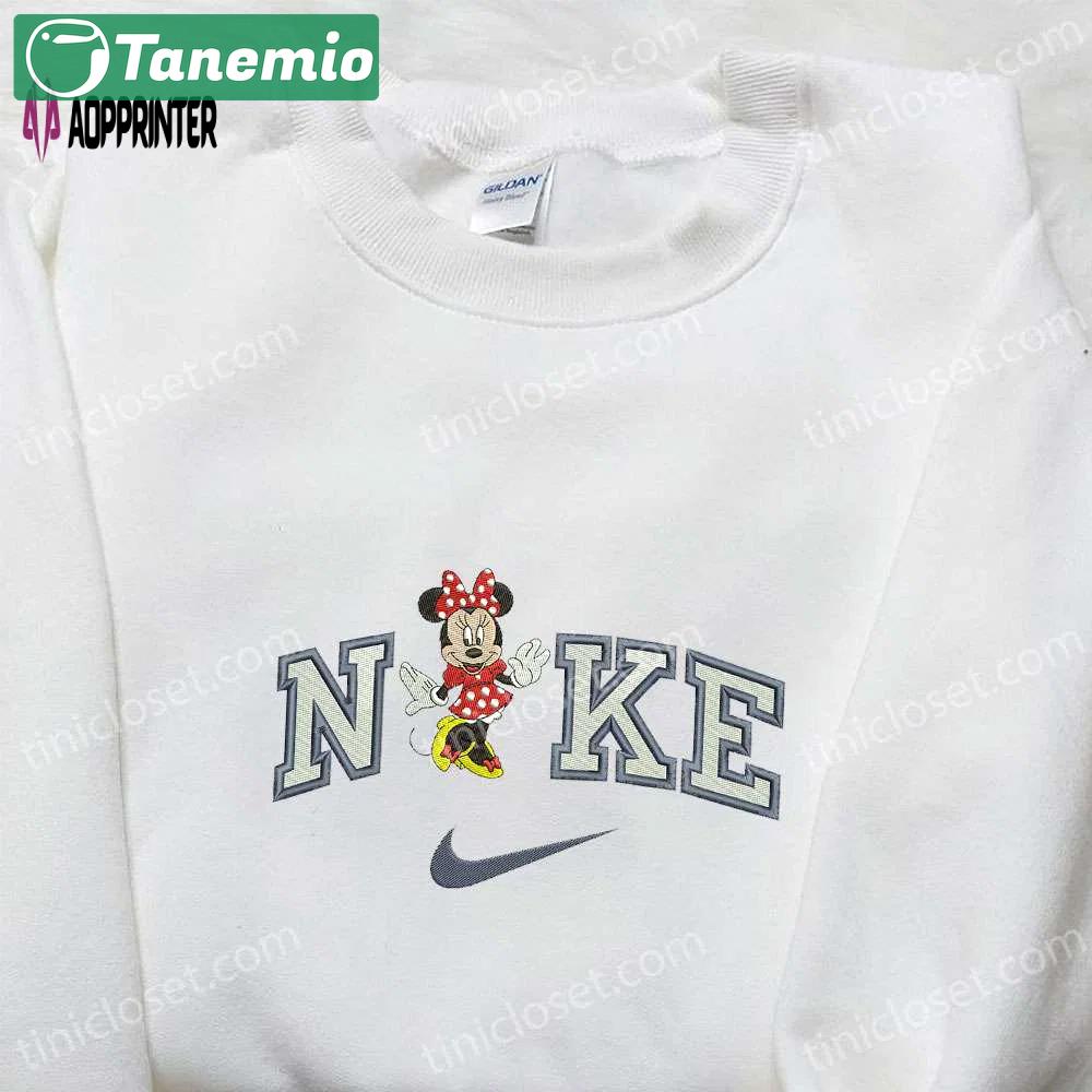 Nike x minnie mouse embroidered hoodie & sweatshirt: disney characters inspired apparel Embroidered Shirt