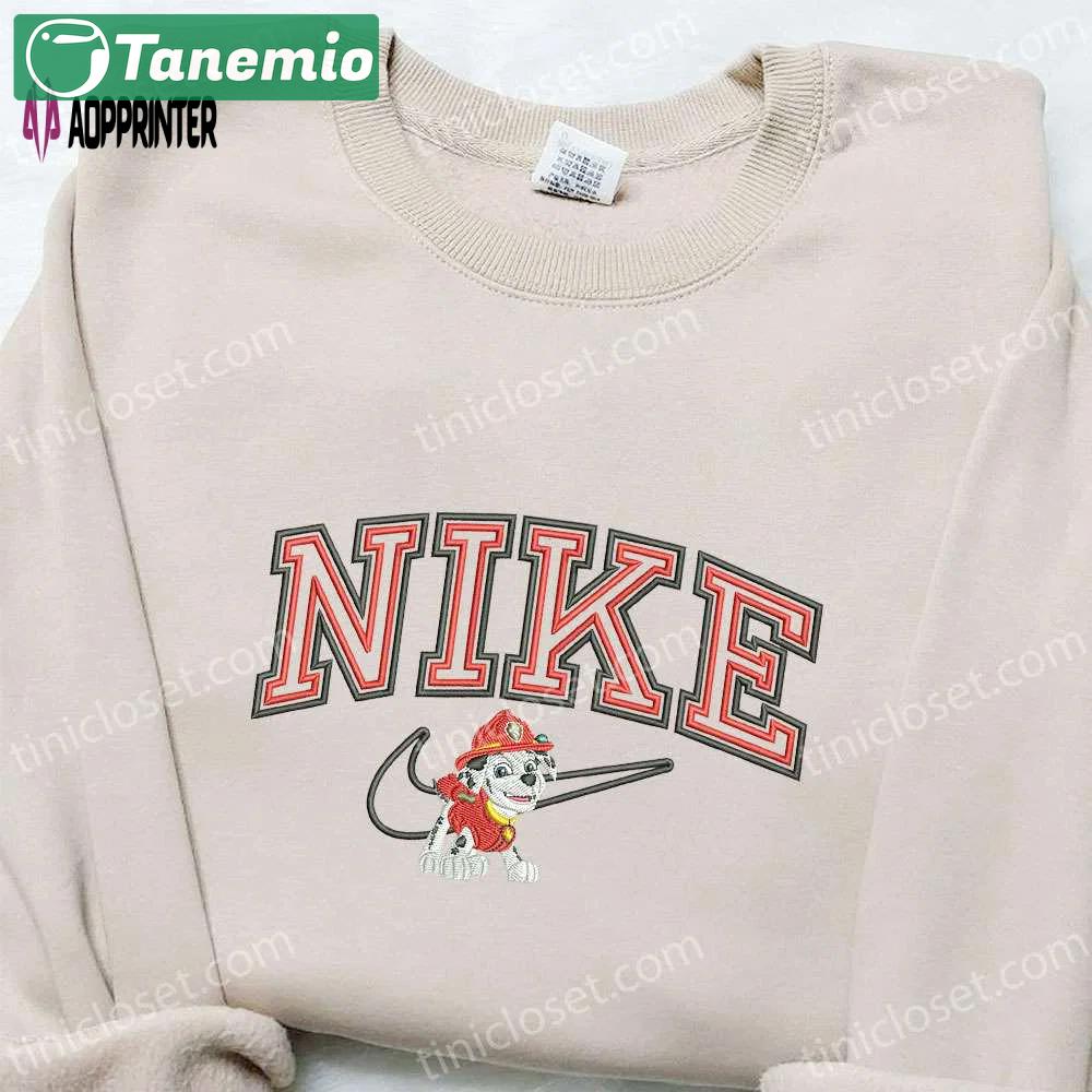 Nike x paw cartoon embroidered shirt: paw patrol inspired t-shirt Embroidered Shirt