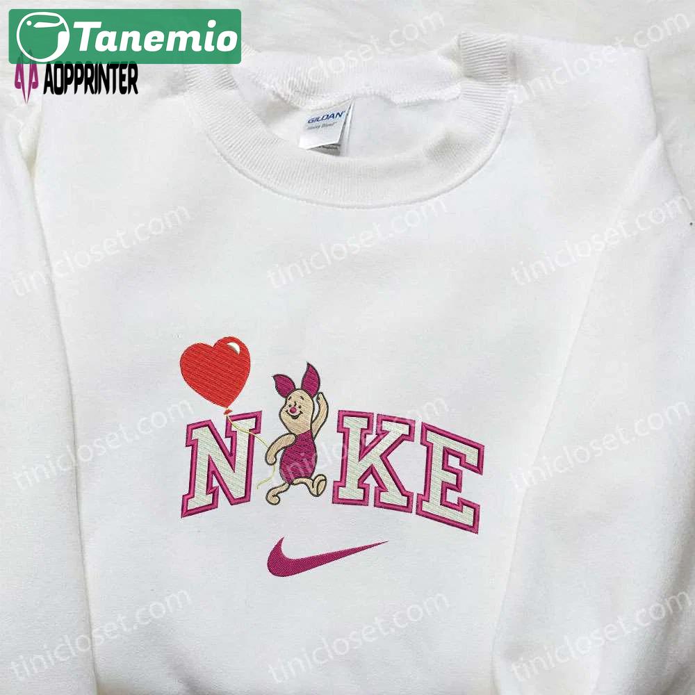 Nike x piglet balloon cartoon embroidered shirt disney characters t-shirt Embroidered Shirt