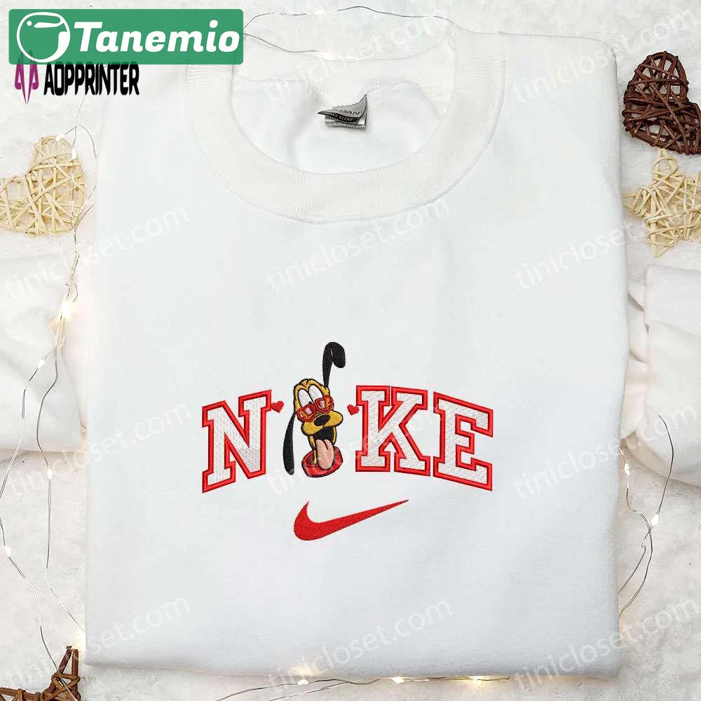 Nike x pluto heart glasses shirt & disney characters hoodie: best valentine s day gift ideas Embroidered Shirt