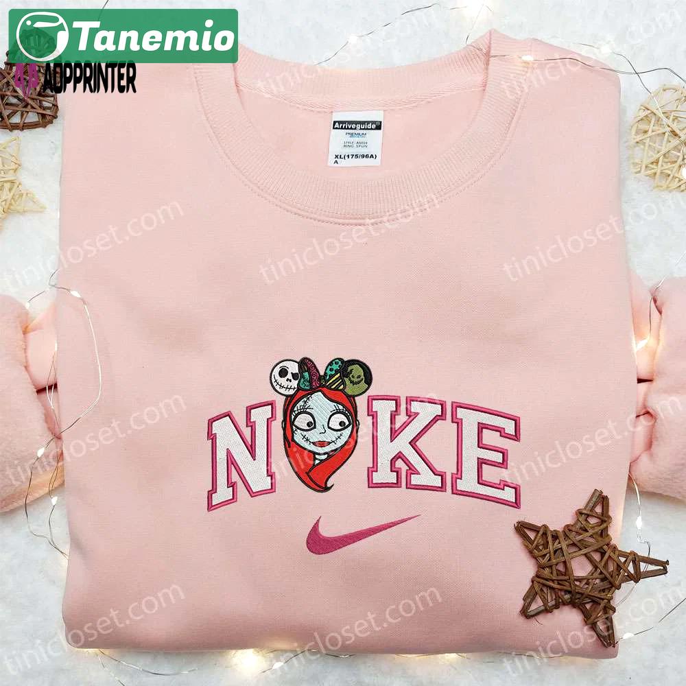 Nike x sally embroidered sweatshirt: the nightmare before christmas shirt – best halloween gift Embroidered Shirt