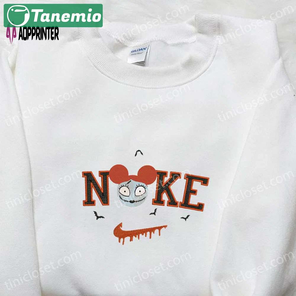 Nike x sally mickey head embroidered shirt nightmare before christmas characters t-shirt nike inspired sweatshirt Embroidered Shirt