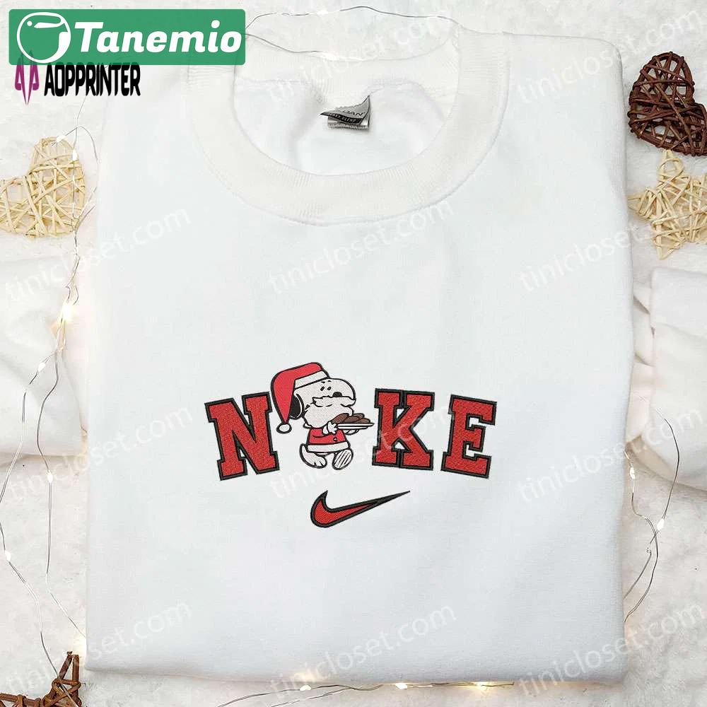 Nike x snoopy christmas sweatshirt t-shirt & hoodie: festive santa claus embroidery Embroidered Shirt