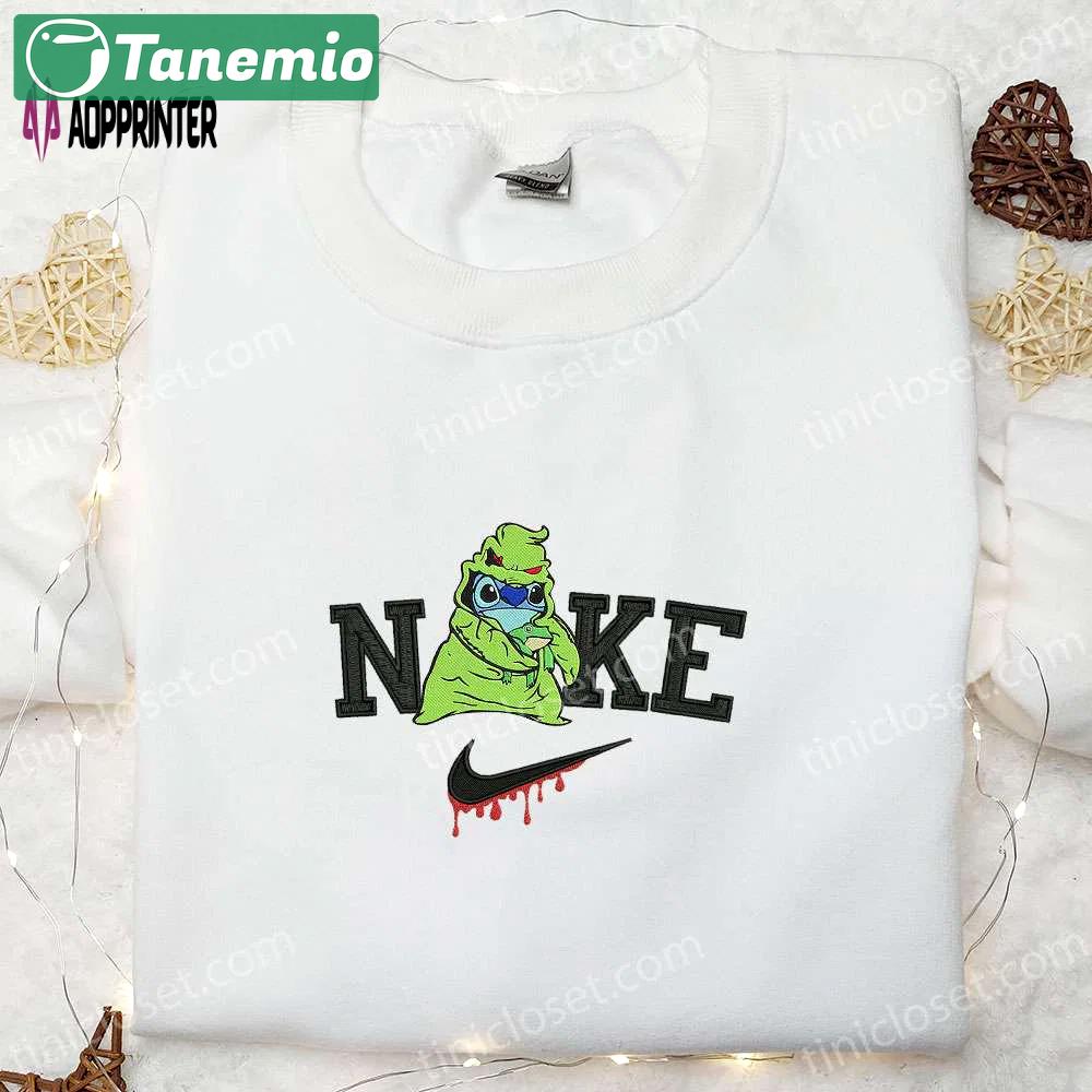Nike x stitch oogie boogie embroidered tee hoodie & sweatshirt: adorable halloween collection Embroidered Shirt