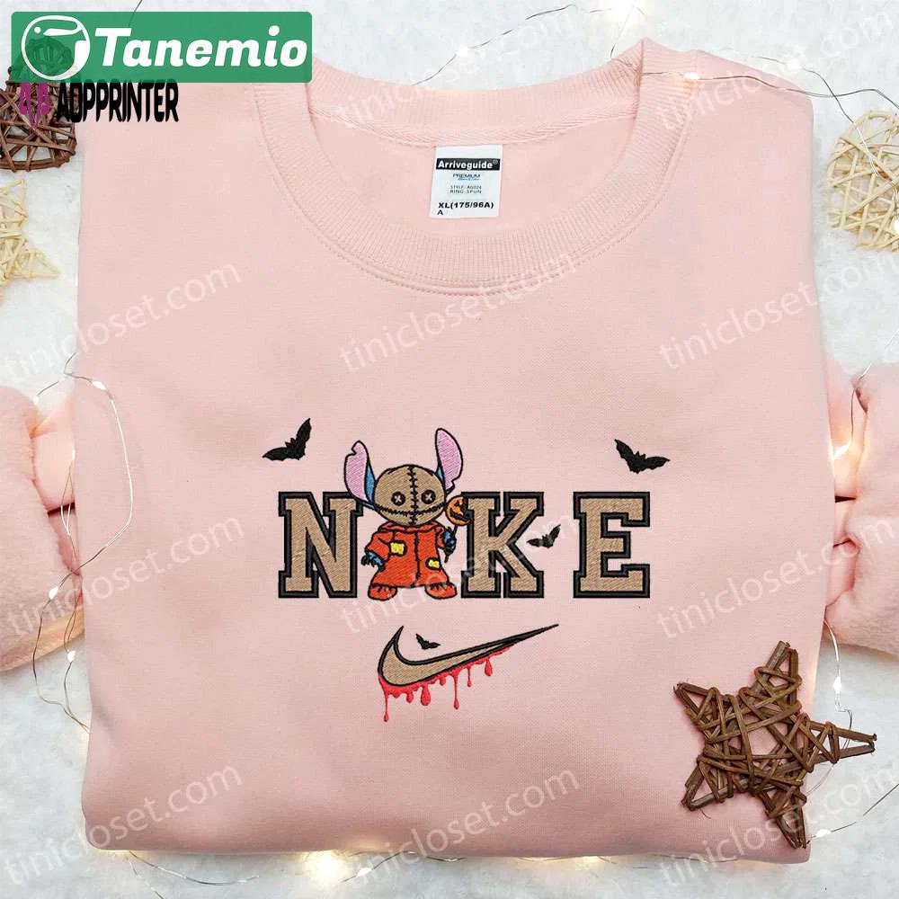 Nike x stitch sam trick or treat embroidered sweatshirt & disney characters hoodie: best halloween gift ideas Embroidered Shirt