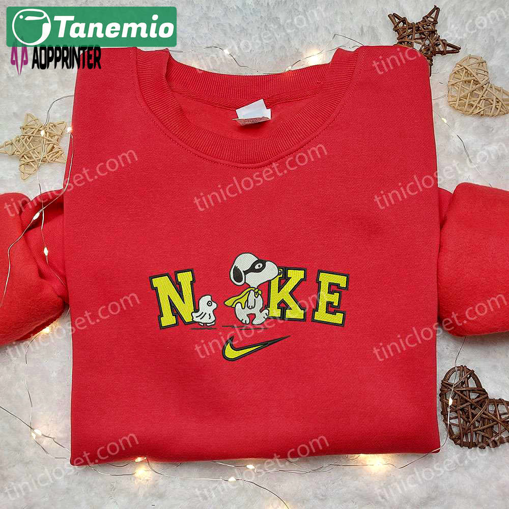 Nike x super snoopy embroidered sweatshirt & hoodie: cute halloween designs & custom t-shirt Embroidered Shirt