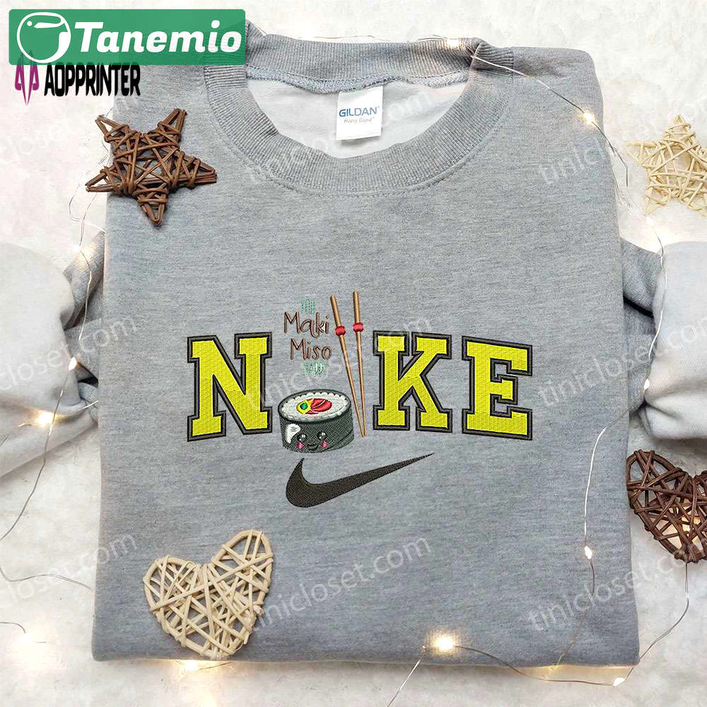 Nike x sushi maki miso shirt: favorite food & drink inspired embroidery Embroidered Shirt