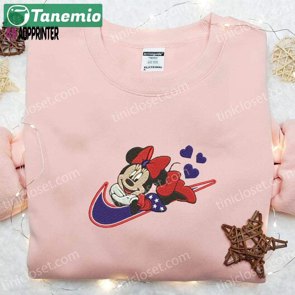 Nike x usa minnie mouse embroidered shirt: disney patriotic shirts Embroidered Shirt