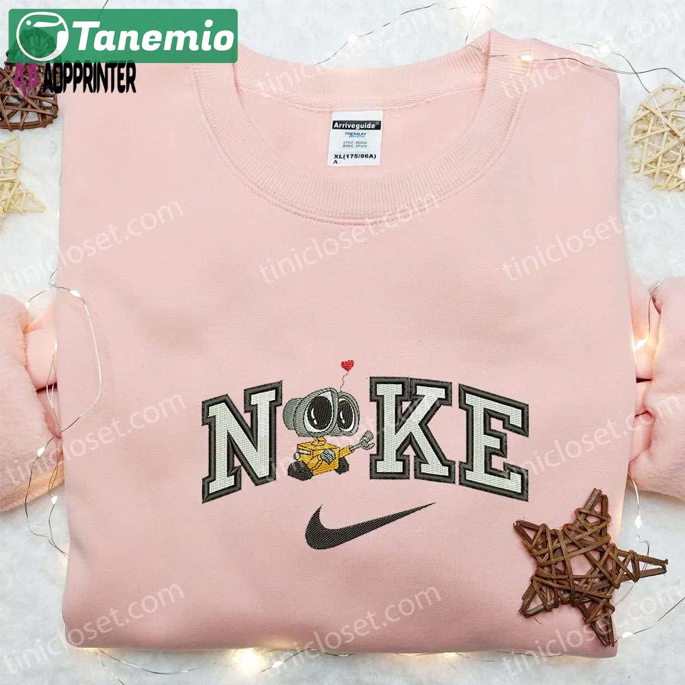 Nike x wall-e cartoon embroidered sweatshirt – disney characters hoodie: best birthday gift ideas Embroidered Shirt
