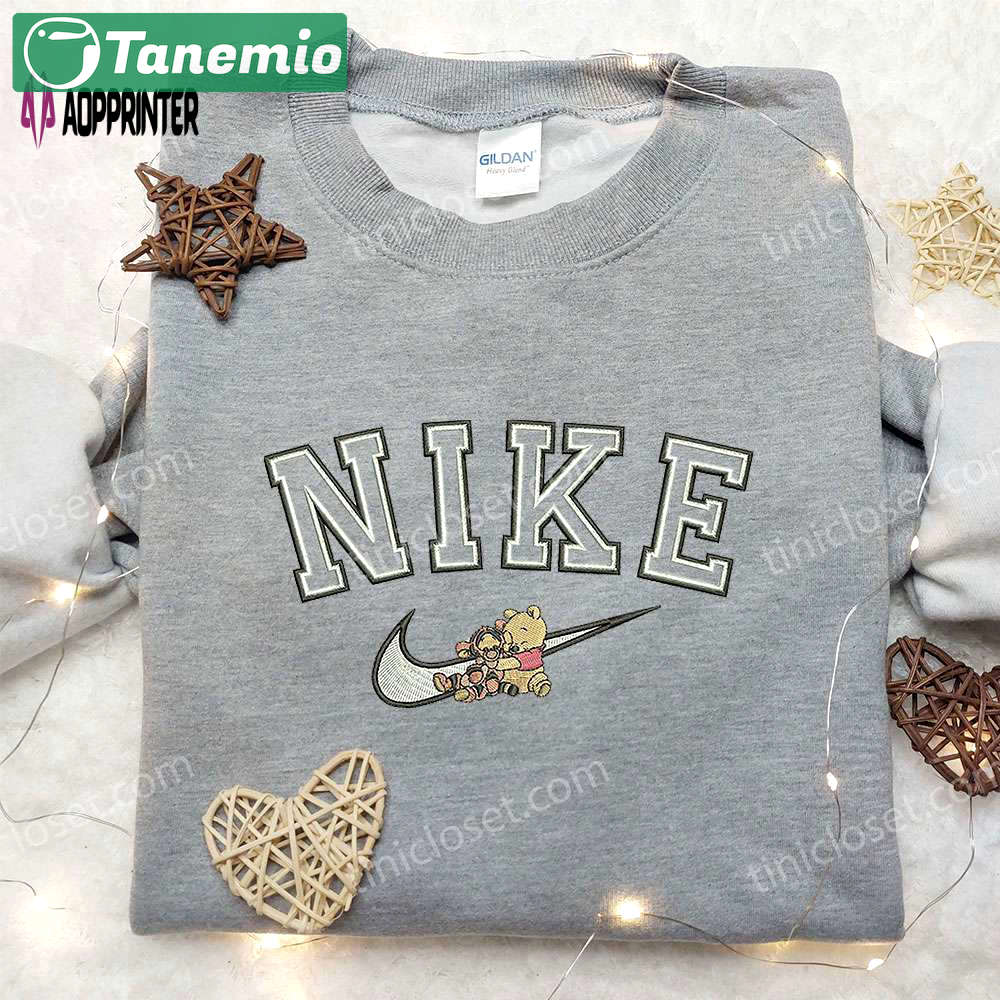 Nike x winnie the pooh & tigger embroidered sweatshirt – cute & cozy disney-inspired apparel Embroidered Shirt