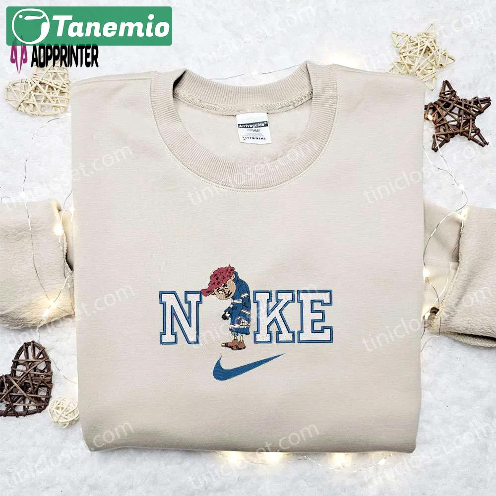 Nike x wybie lovat embroidered sweatshirt: coraline horror movie shirt perfect halloween gift Embroidered Shirt