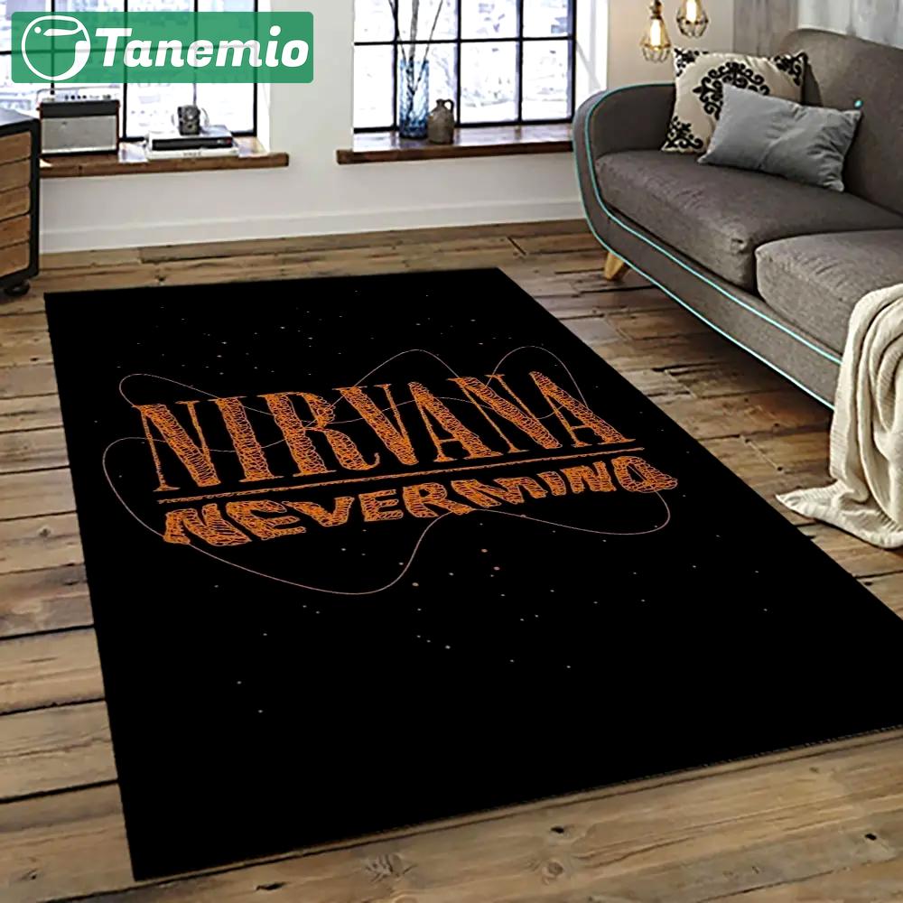 Nirvana rock band punk rock music retangle carpet area rug home decor best gift for fan and friends nv31 Rectangle Rug