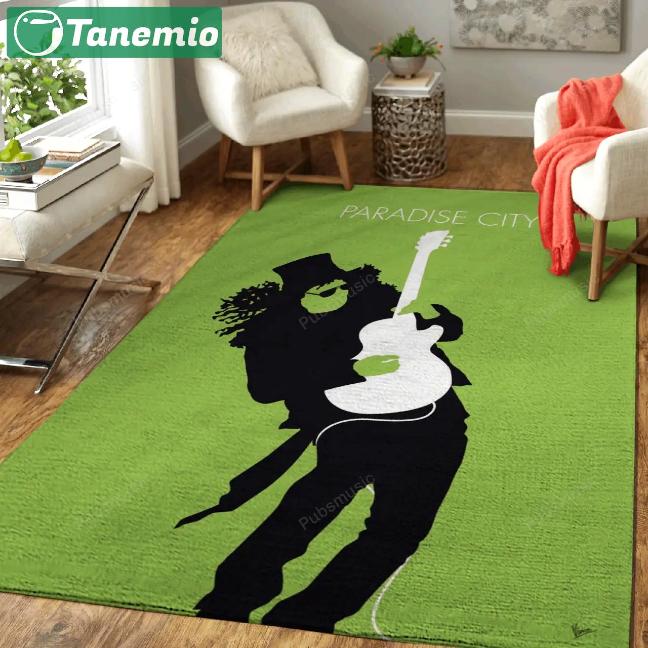 No036 my guns and roses minimal music artwork guns and minimal music artworks art for fans area rug living room carpet Rectangle Rug