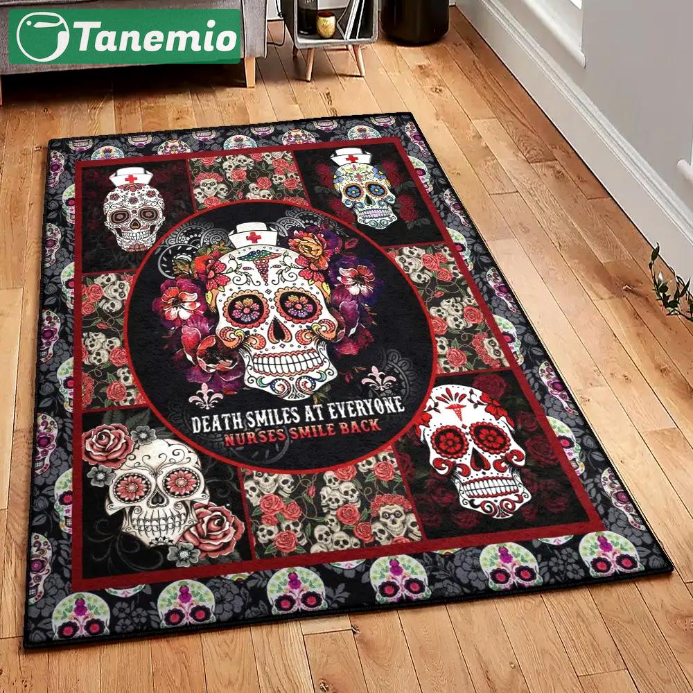 Nurse cool rugs, sugar skull nurses smile gs cl rug Rectangle Rug