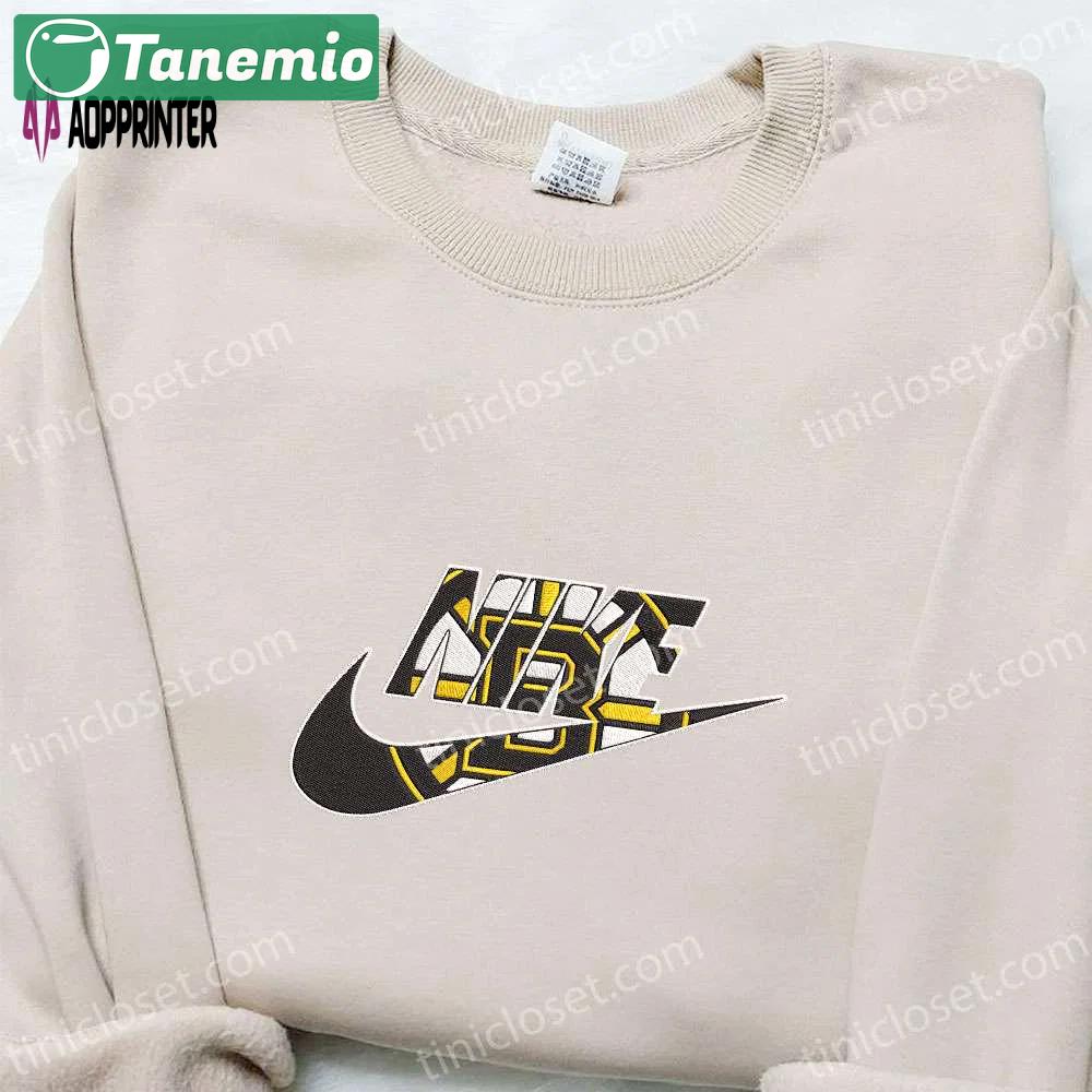 Official boston bruins x nike embroidered shirt & hoodie nhl sports inspired t-shirt Embroidered Shirt